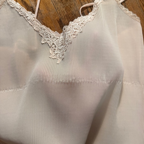 Vintage Silk&Satin Plisse Lace Trim Sleepwear Set in blush pink - Size M - Picture 15 of 15